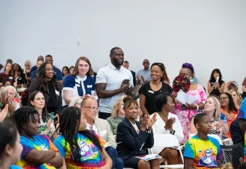 Photo of audience at Park South grand opening
