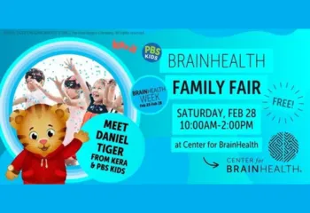 BrainHealth Family Fair graphic with Daniel Tiger