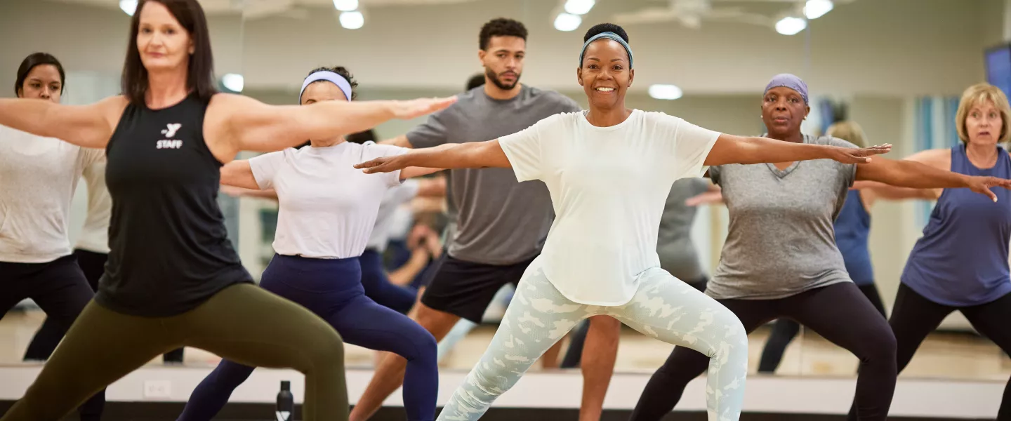 YMCA exercise class