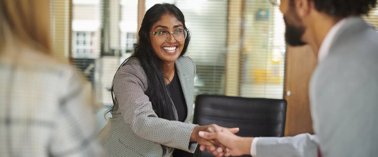 Internship shake hands