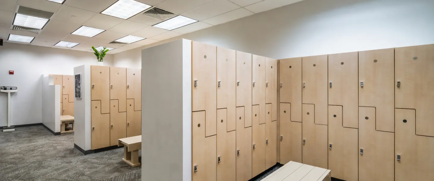 Plano Family YMCA locker rooms