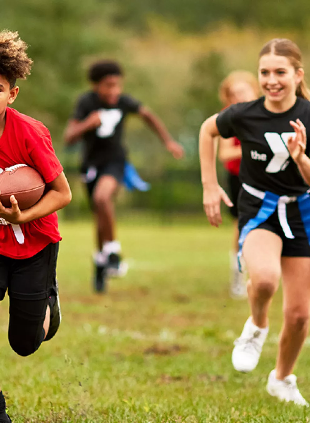 YMCA Flag fooball players