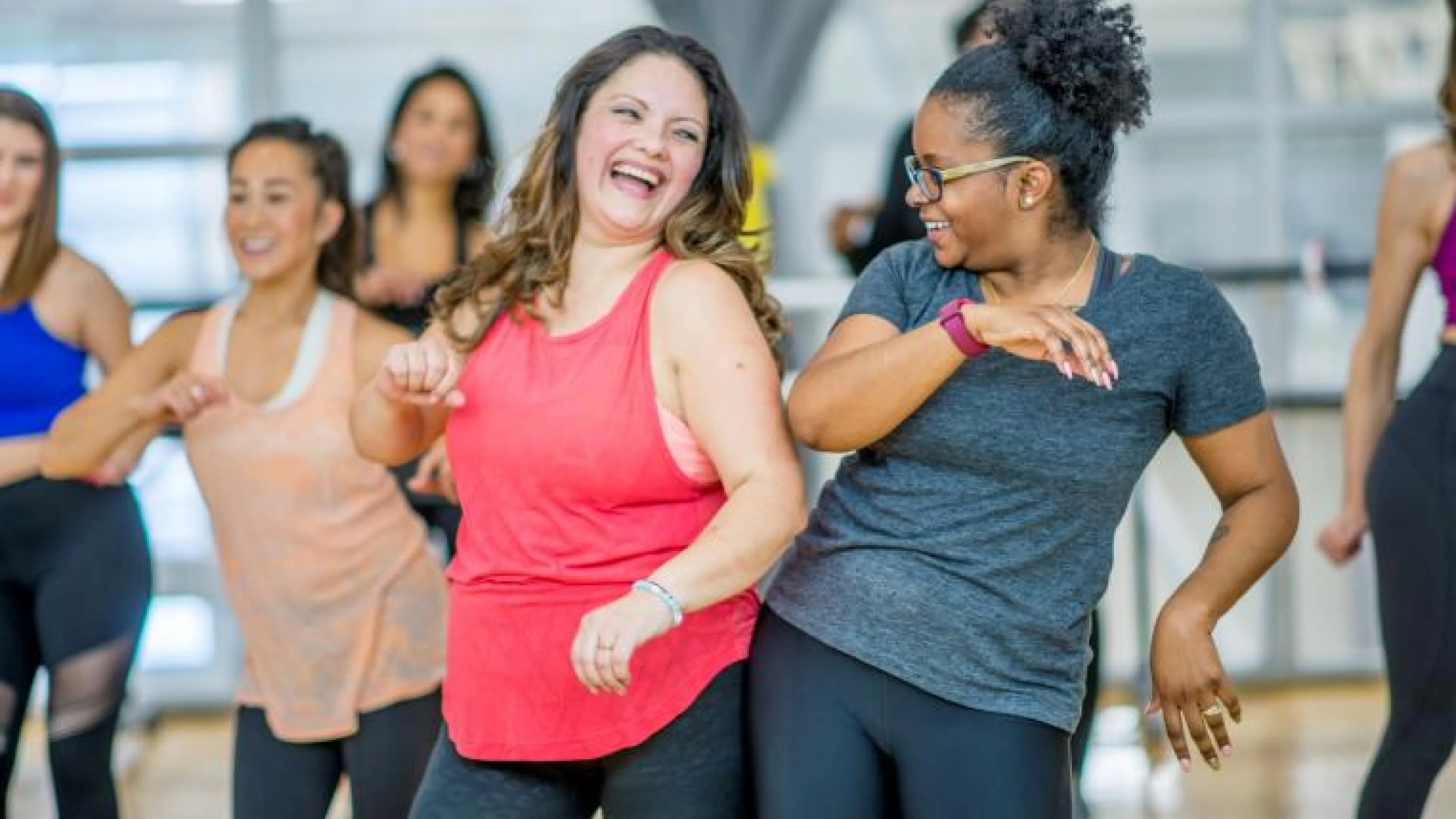 two women dancing