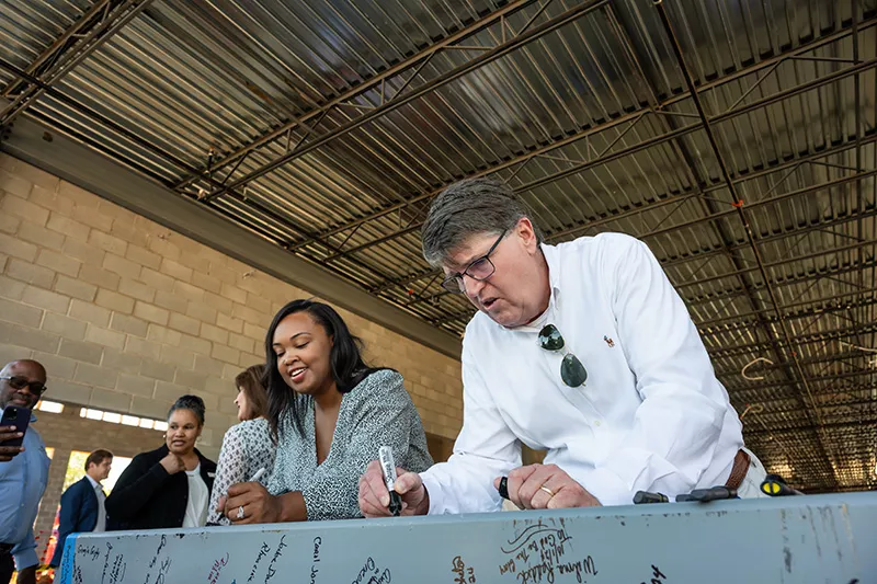 Park South YMCA Beam Signing