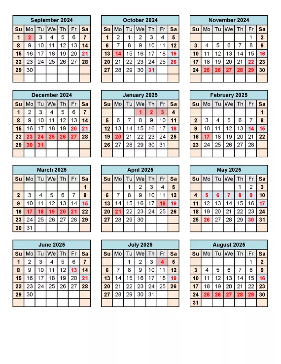 Plano-Preschool-Calendar-2024-2025