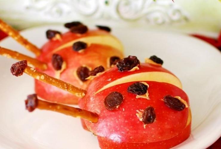 healthy ladybug snack