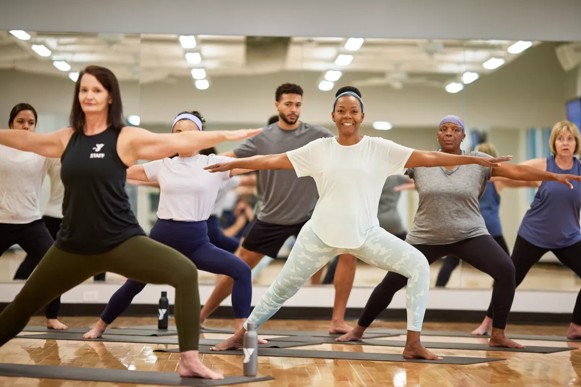 YMCA exercise class