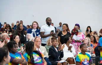 Photo of audience at Park South grand opening