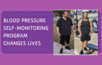 Blood Pressure Self Monitoring Program template with a before and after of Brian