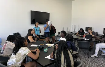 Teens Presenting their Instagram post of preventing smoking
