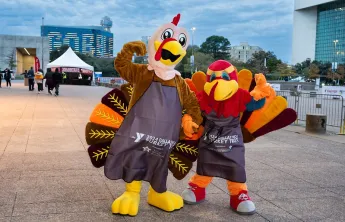 Tommy and Tammy posing together at Turkey Trot