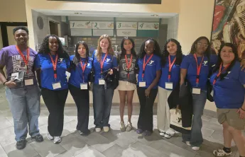 Judge Barefoot Sanders Law Magnet group photo after receiving 5th place