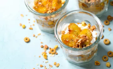 Apple Nectarine Parfaits with Maple Yogurt