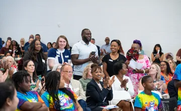 Photo of audience at Park South grand opening