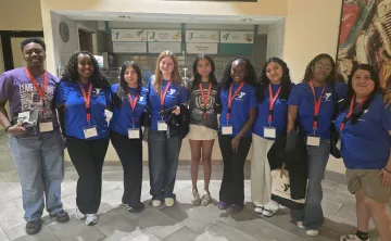 Judge Barefoot Sanders Law Magnet group photo after receiving 5th place